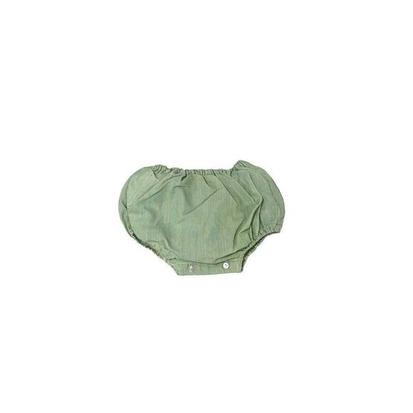 Vintage Rubber Pants Baby Diaper Cover Green One Size - Picture 1 of 5